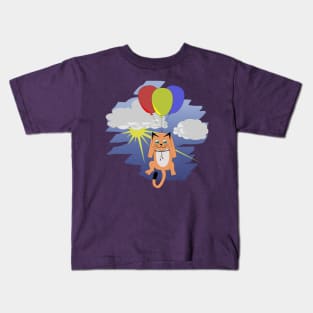 Flying Cat | Cute Kitten Kids T-Shirt